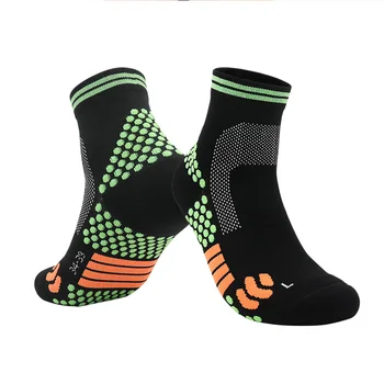 Мужские Женские противоскользящие футбольные носки, спортивные дышащие носки для Велоспорта на открытом воздухе, нескользящие футбольные носки