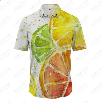 Мужские рубашки Уличной моды с 3D-печатью, Новые корейские рубашки для отдыха с HD-печатью 18 +, мужские рубашки для отдыха в туризме