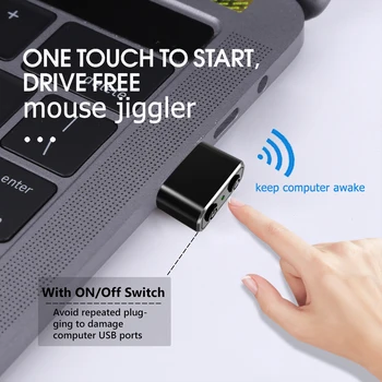 Мышь-Джигглер, Незаметный Движитель мыши, Виртуальный Автоматический Симулятор Шейкера с включением/выключением для Пробуждения компьютера