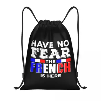 Не бойтесь французов, классические сумки на шнурке, спортивная сумка, Рюкзак, Дорожный рюкзак, Шутка