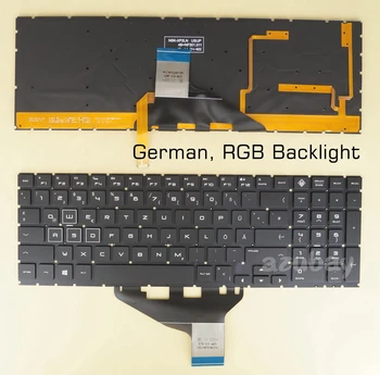 Немецкая клавиатура для HP OMEN 15-dc0000 15- dc0010ng dc0015ng dc0200ng dc0201ng dc0300ng dc0301ng dc0302ng dc0304ng с подсветкой RGB