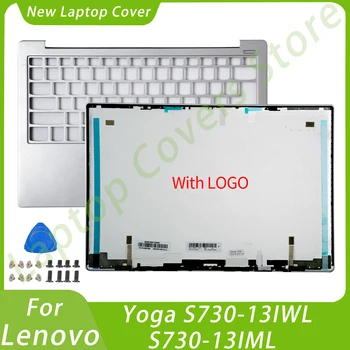 Новая Задняя крышка с ЖК-дисплеем Для Lenovo Yoga S730-13 S730-13IWL S730-13IML, Подставка для Рук, Нижние Петли, Замена деталей ноутбука, Серебристый