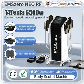 Новая Машина для лепки тела EMSzero Мощностью 6500 Вт 14 Tesla NEO Hi-emt EMS с 4 ручками и накладкой для стимуляции таза опционально EMSzero