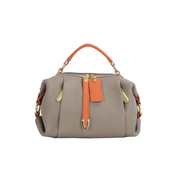 Новая сумка-подушка с кисточками контрастного цвета, благородная и элегантная Женская ручная сумка через плечо из воловьей кожи с двойными ремешками