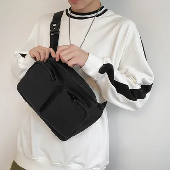 Новые модные спортивные нагрудные сумки Унисекс, большая вместительная сумка через плечо, мужская повседневная брендовая мужская сумка, высококачественная черная мужская сумка через плечо