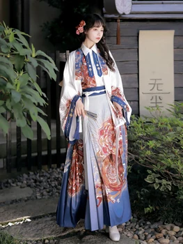 Новый женский костюм Hanfu, современный улучшенный древнекитайский костюм Hanfu для косплея, весенне-осеннее платье Hanfu с длинным рукавом для женщин