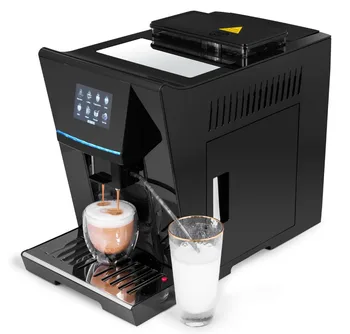 Новый стиль, черный, 4 языка, автоматическая кофемашина с сенсорным экраном