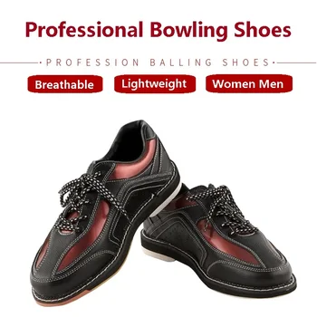Обувь для боулинга из натуральной кожи для Женщин и Мужчин, Правосторонняя Обувь для боулинга, Обувь Унисекс Для Отдыха, Дышащие Спортивные Кроссовки 35-46
