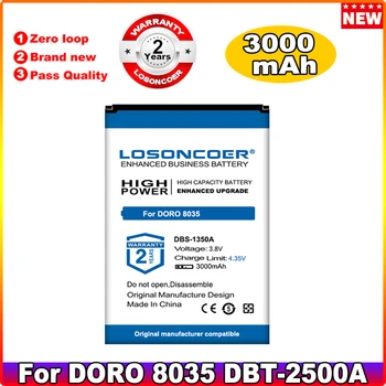 Оригинальный аккумулятор LOSONCOER 3000mAh DBT-2500A Для DORO 8035