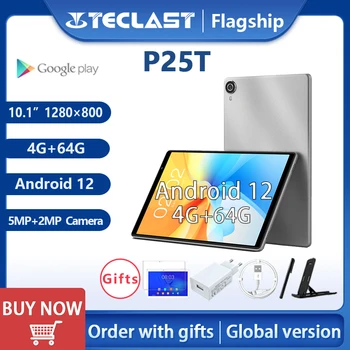 Планшет Teclast P25T Android 12 10,1 дюймов IPS 4 ГБ ОЗУ 64 ГБ ПЗУ Wi-Fi 6 BT5.0 Type-C A133 Четырехъядерный с двумя камерами