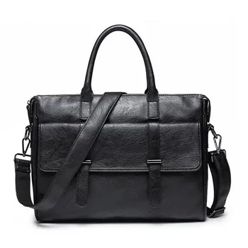 Портфели для мужчин, деловая сумка, Роскошная сумка для ноутбука из искусственной кожи, мужская сумка через плечо, bolsa maleta, Прямая поставка 40 #6