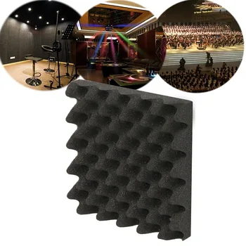 Профессиональная губка Аудио Звукоизоляционная Пена Звукопоглощающая Шумоизоляция KTV Wall 25 * 25 * 5 см Акустические процедуры