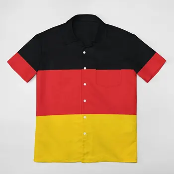 Рубашка с короткими рукавами, футболки с Флагом Германии, Костюм Винтажный GraphicBeach, Размер Eur
