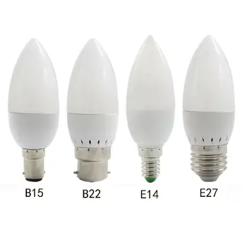 Светодиодная лампа-глобус, лампочки-свечи B22 E27 E14 B15 3W 5730 SMD 110V 220V для домашней люстры, лампа с пламенем, замена лампы