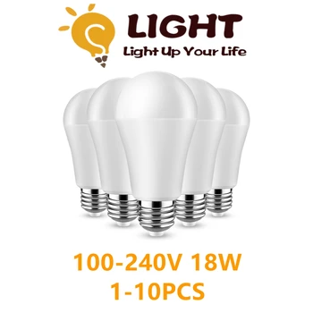 Светодиодная лампа широкого давления A60 100V-240V E27 B22 18W 100LM/W 3000 K/4000 K/6000 K супер яркий теплый белый свет для домашнего освещения торгового центра