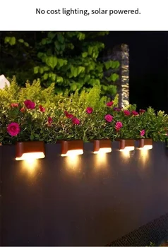 Солнечные садовые фонари садовые ступени декоративные настенные светильники наружное водонепроницаемое лестничное ограждение автоматически загораются огни ограждения i