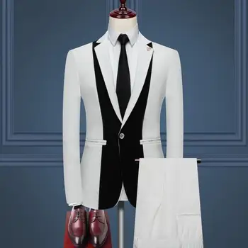 Сшитое на заказ Свадебное платье Жениха, Блейзер, брюки, деловые Классические брюки высокого класса ZHA05-41599
