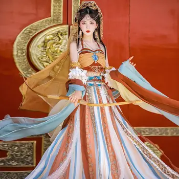 Танцевальный костюм Дуньхуан Фейтянь, китайский Ханфу для женщин, Традиционный фестиваль, Хэллоуин, Рождественское платье для Косплея, Большой размер