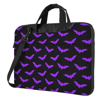 Фиолетовая сумка для ноутбука с принтом летучих мышей, Черная сумка на Хэллоуин для Macbook Air Pro, чехол Acer Dell Business Travelmate 13 14 15 15,6 Чехол