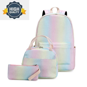 Школьные сумки, 3 шт./компл. для девочек-подростков, Детский студенческий рюкзак, Дорожная Подростковая сумка, детский школьный рюкзак, Новый женский рюкзак